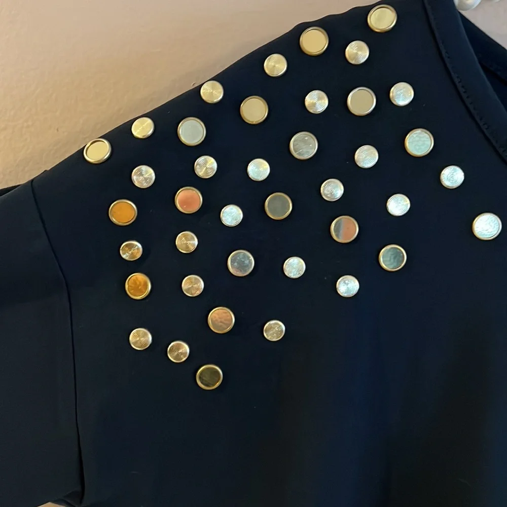 Michael Kors Long Sleeve Embellished Top - Picture 2 of 8